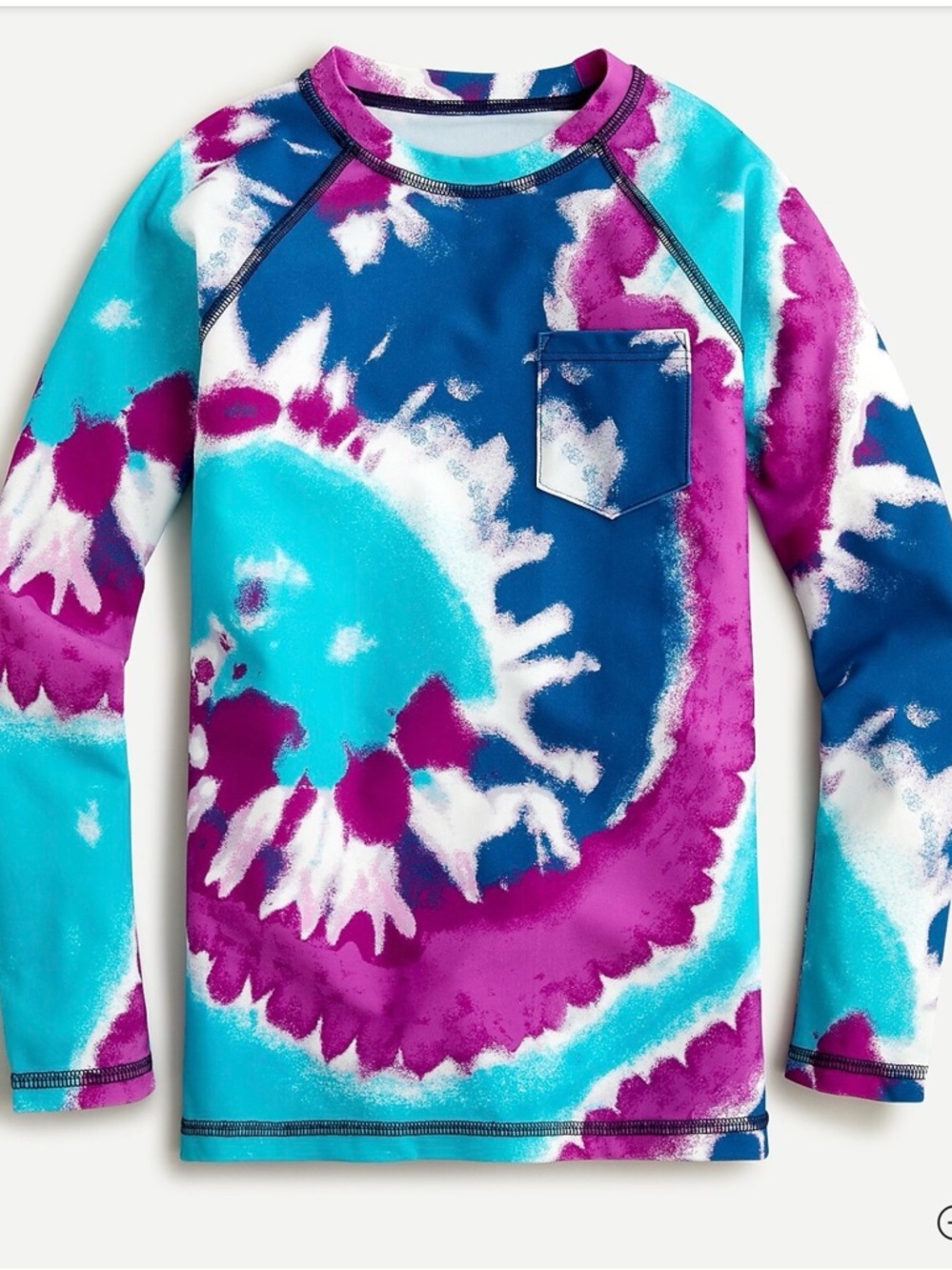 J Crew Crewcuts Rash Guard Tie-Dye Long Sleeve